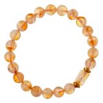 Citrine Tumbler Bracelet for Women Men's Gifts - Protection Healing Crystal Bracelet - 8mm Gemstone Beaded Adjustable