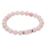 Rose Quartz Tumbler Bracelet for Women Men's Gifts - Protection Healing Crystal Bracelet - 8mm Gemstone Beaded Adjustable