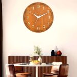 Wooden Silent Non-Ticking Wall Clock for Home Stylish Latest Designer Wall Clock for Home Living Room Bedroom Office Hall
