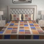 Rajasthani Traditionally Printed Cotton Doublebed Bedsheet With Pack of 2 Pillow Covers