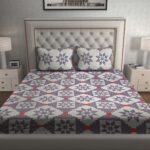 Rajasthani Traditionally Printed Cotton Doublebed Bedsheet With Pack of 2 Pillow Covers