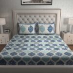 Rajasthani Traditionally Printed Cotton Doublebed Bedsheet With Pack of 2 Pillow Covers